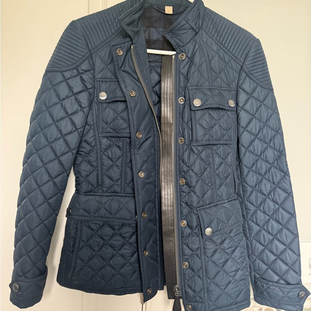 Burberry Quilted Navy Blue Women's Puffer Jacket